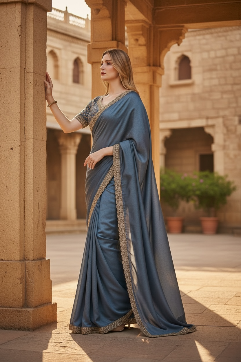 Gray Blue color Ready to Wear