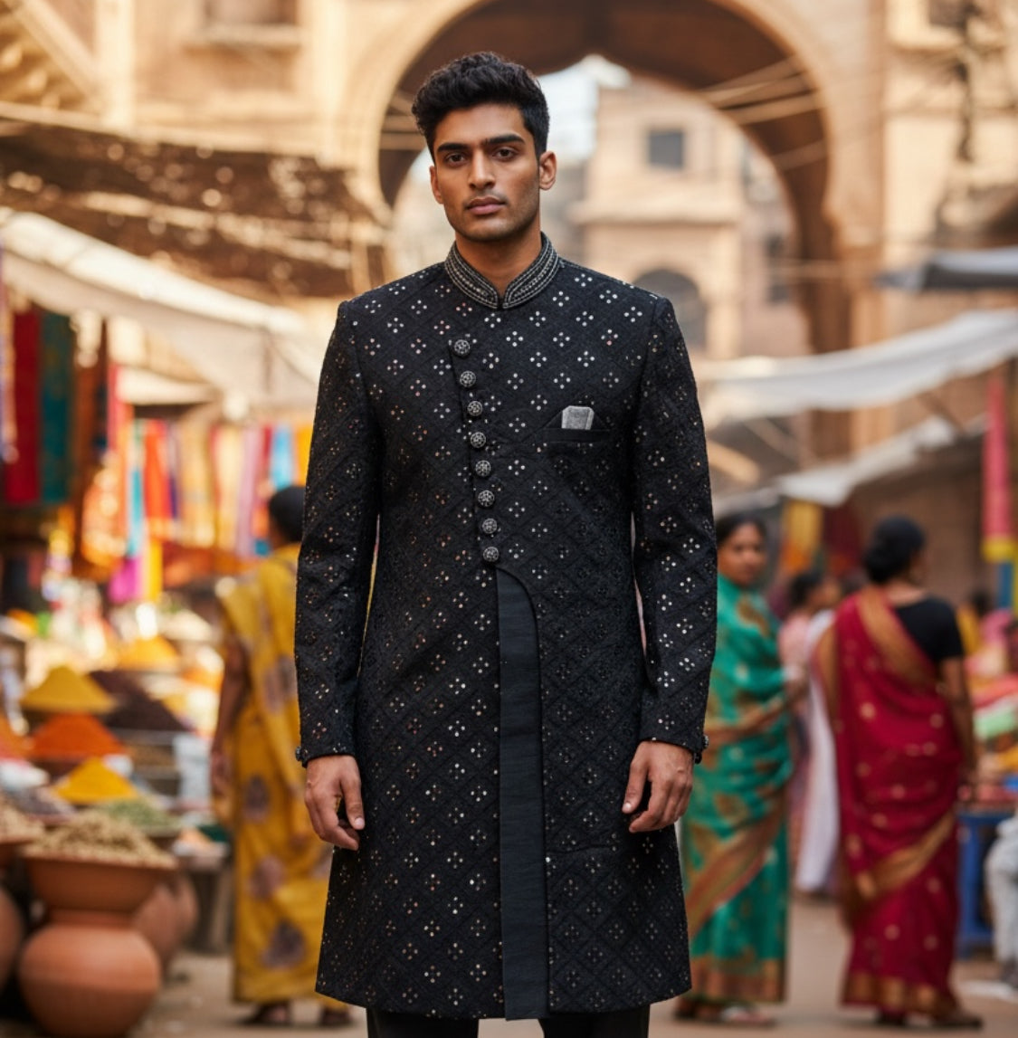 Mens handwork sherwani