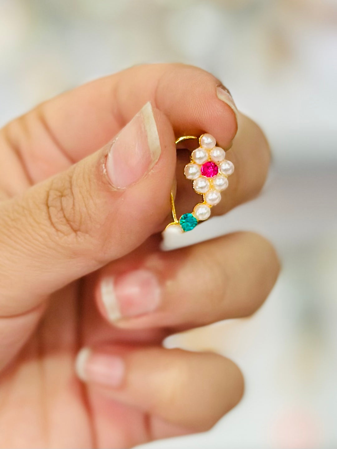 Restocked Nose Ring / marathi nose ring/ priyanka chopra Nath /CLIP ON Indian Nose Ring/ Indian Bridal Jewelry/ Nathini /bollywood nose ring