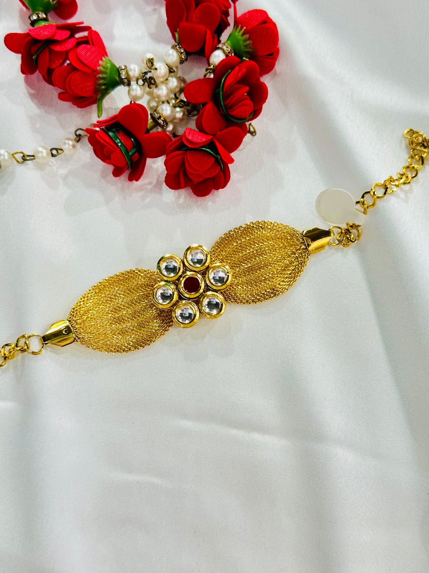Traditional Armlets for Women and Girls – Rajputi Bajuband with Beaded Loom, Adjustable Arm Jewelry, Rajwadi Armlets