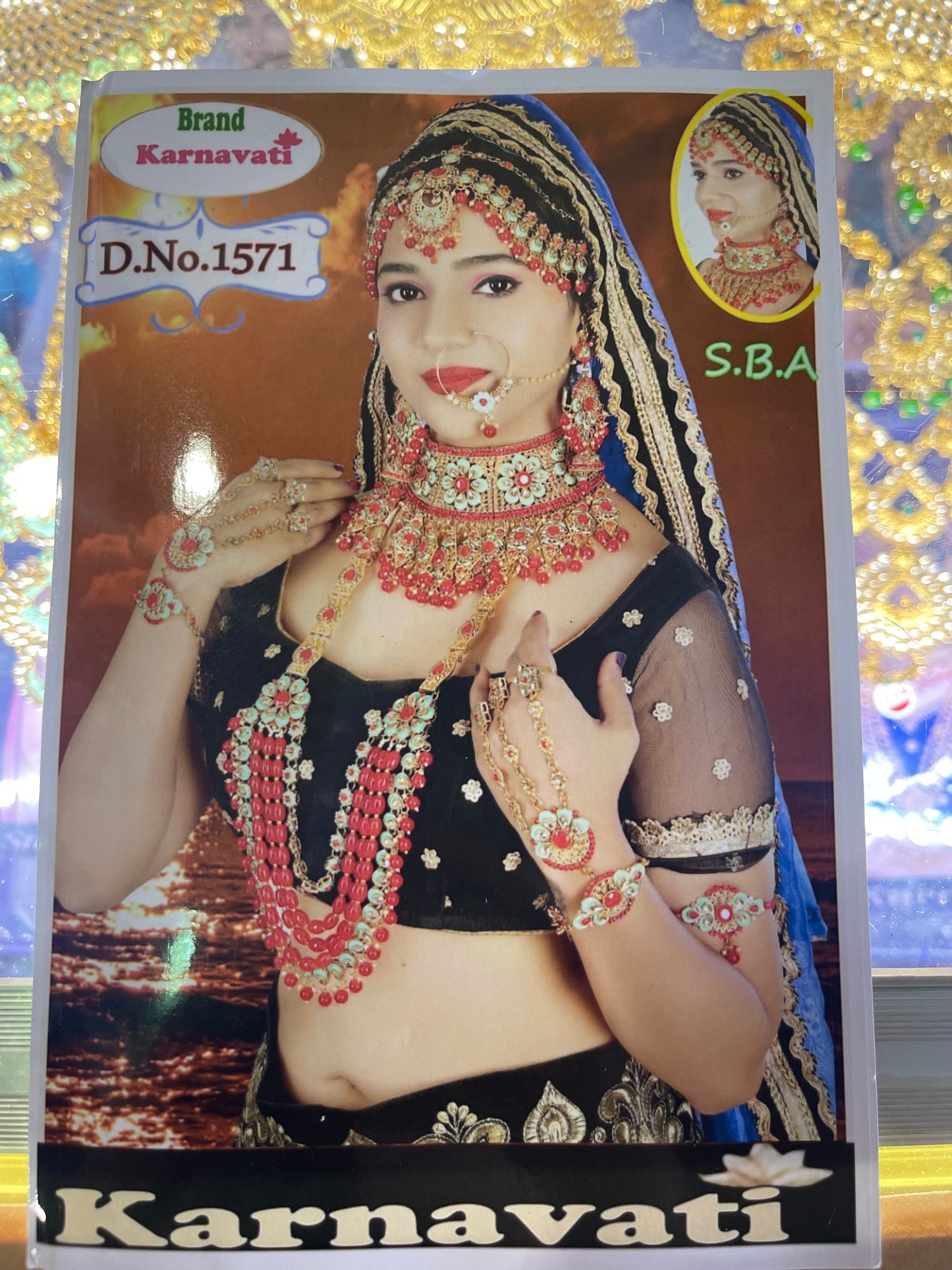 Heavy Stone Studded Bridal Jewelary Set