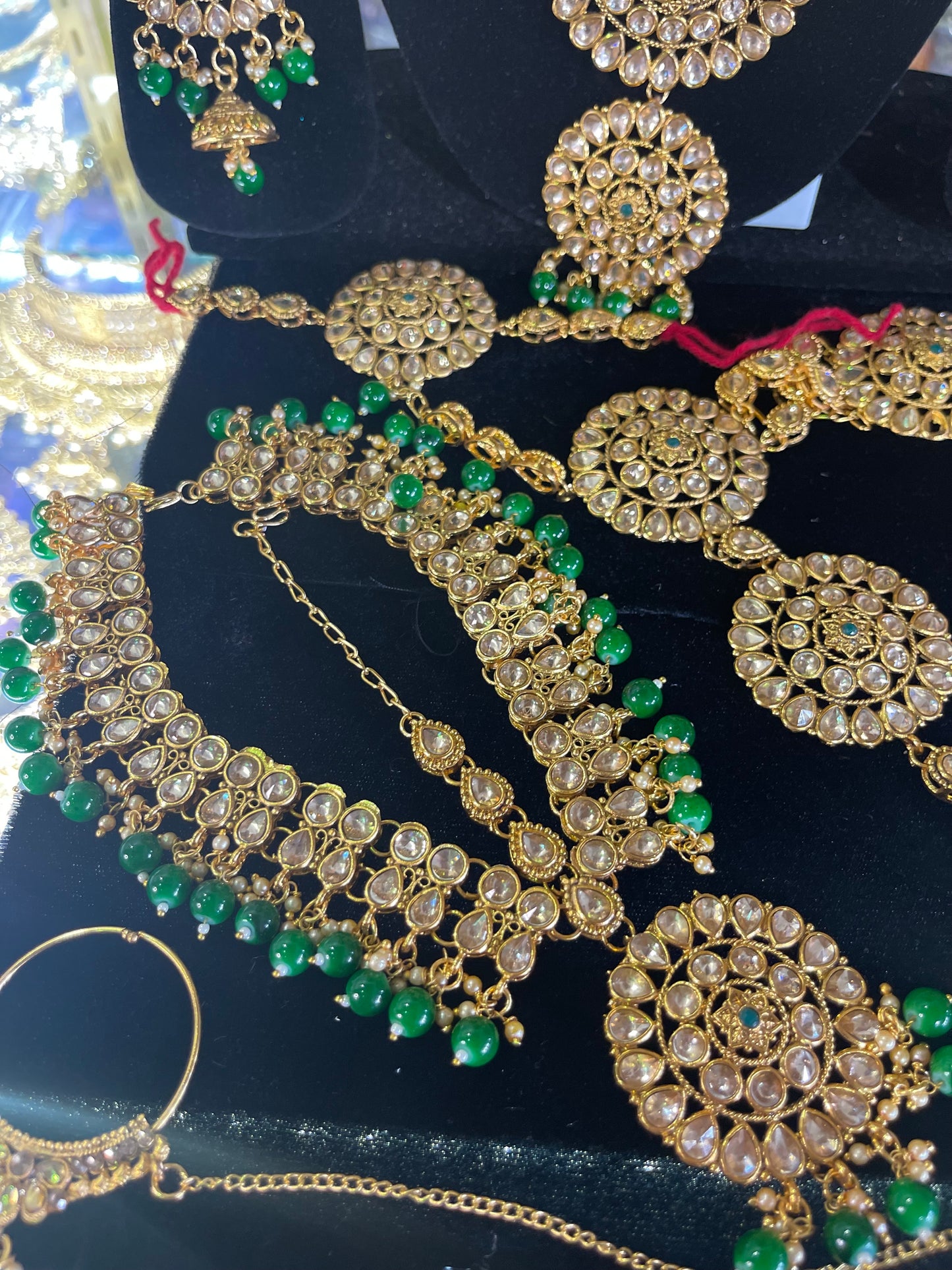 Heavy Stone Studded Bridal Jewelary Set
