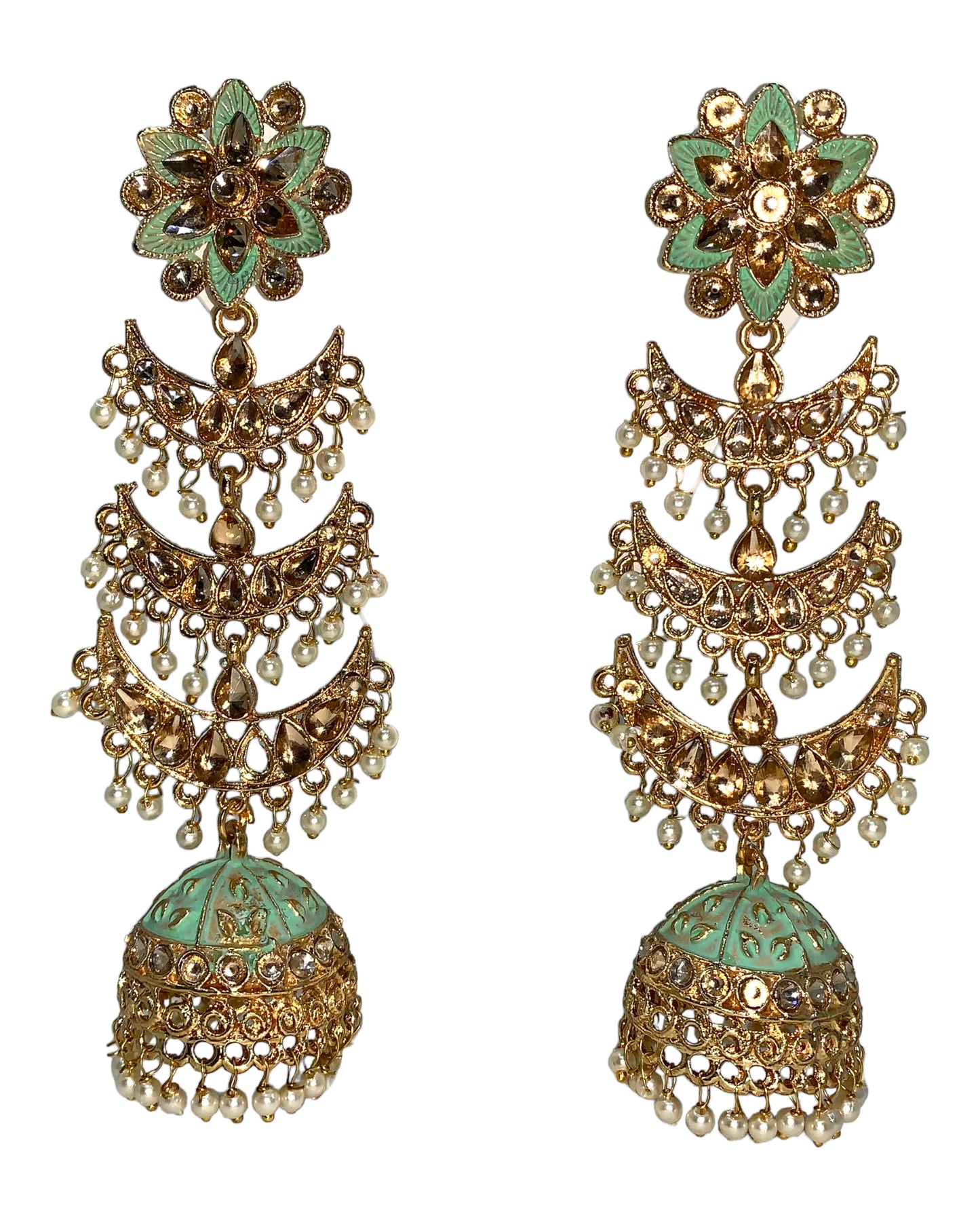 Gold Plated Kundan Earrings