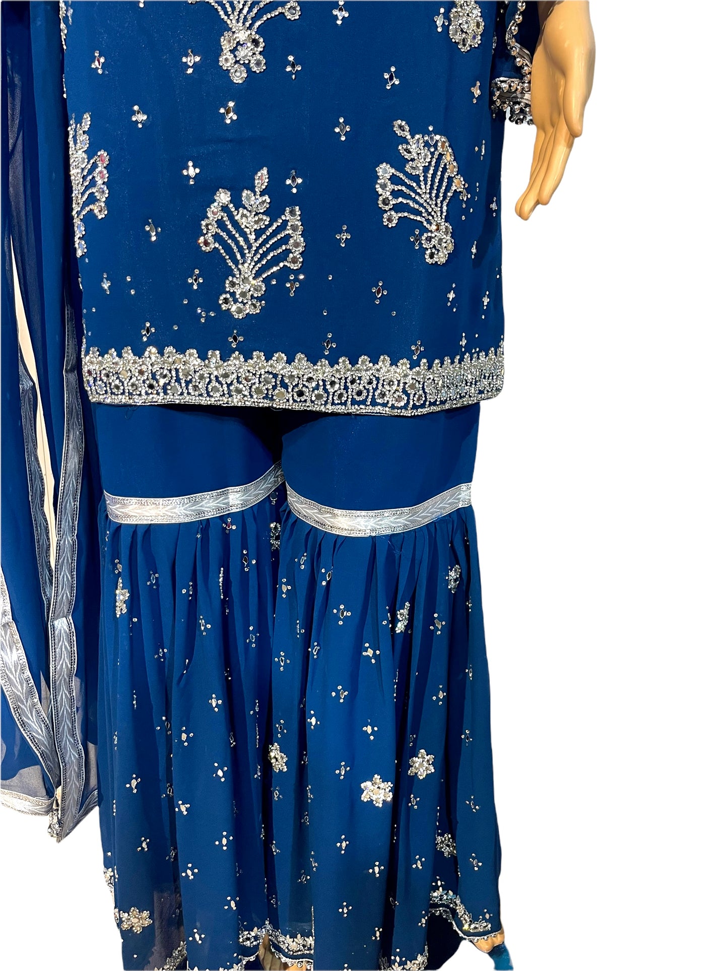 Original Mirror work heavy Sharara Suit