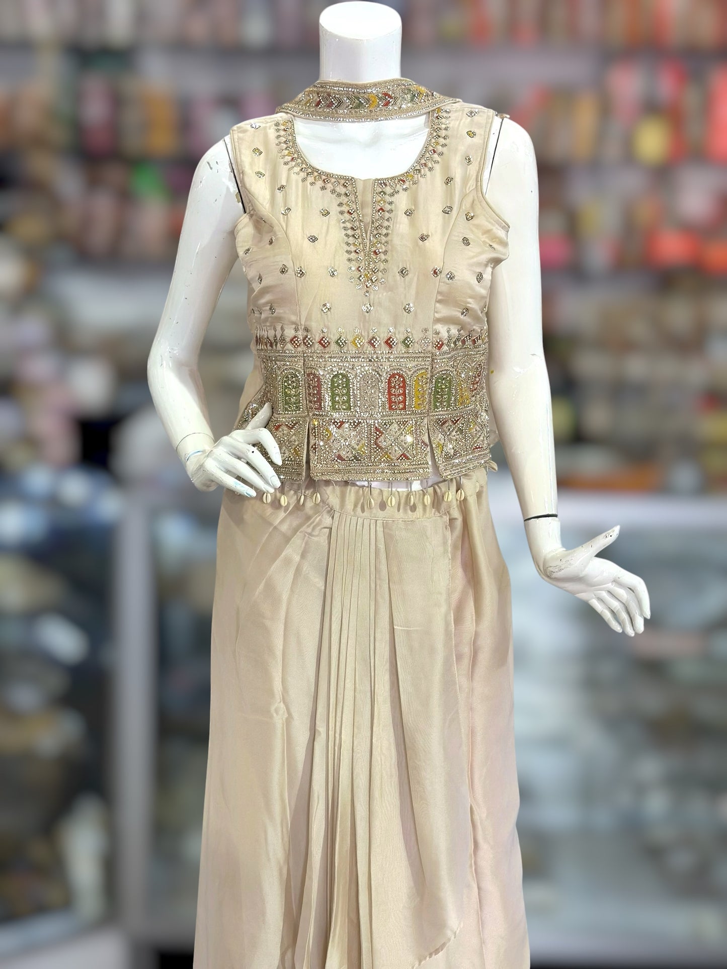 Dhoti style pant with handwork blouse
