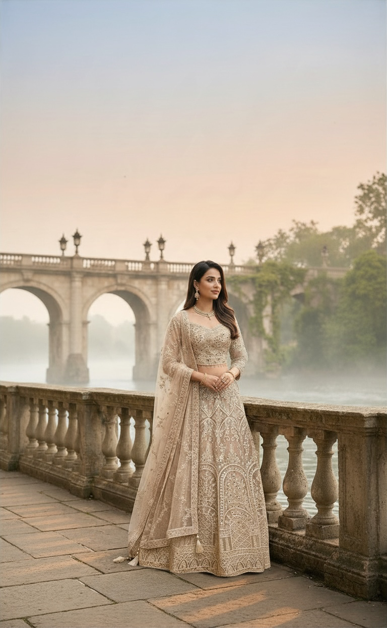 Gold color lehenga