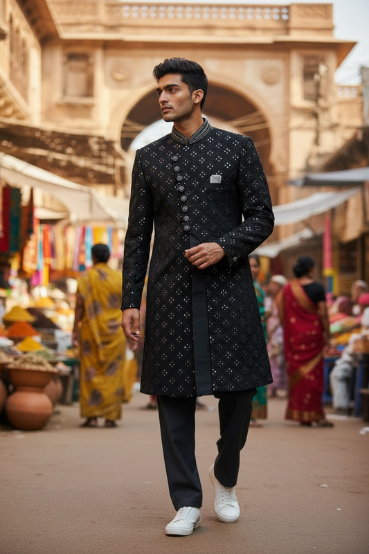 Mens handwork sherwani