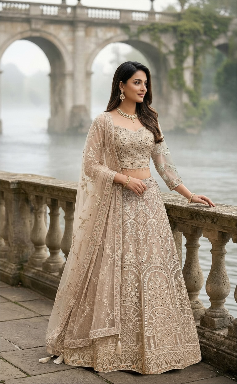 Gold color lehenga