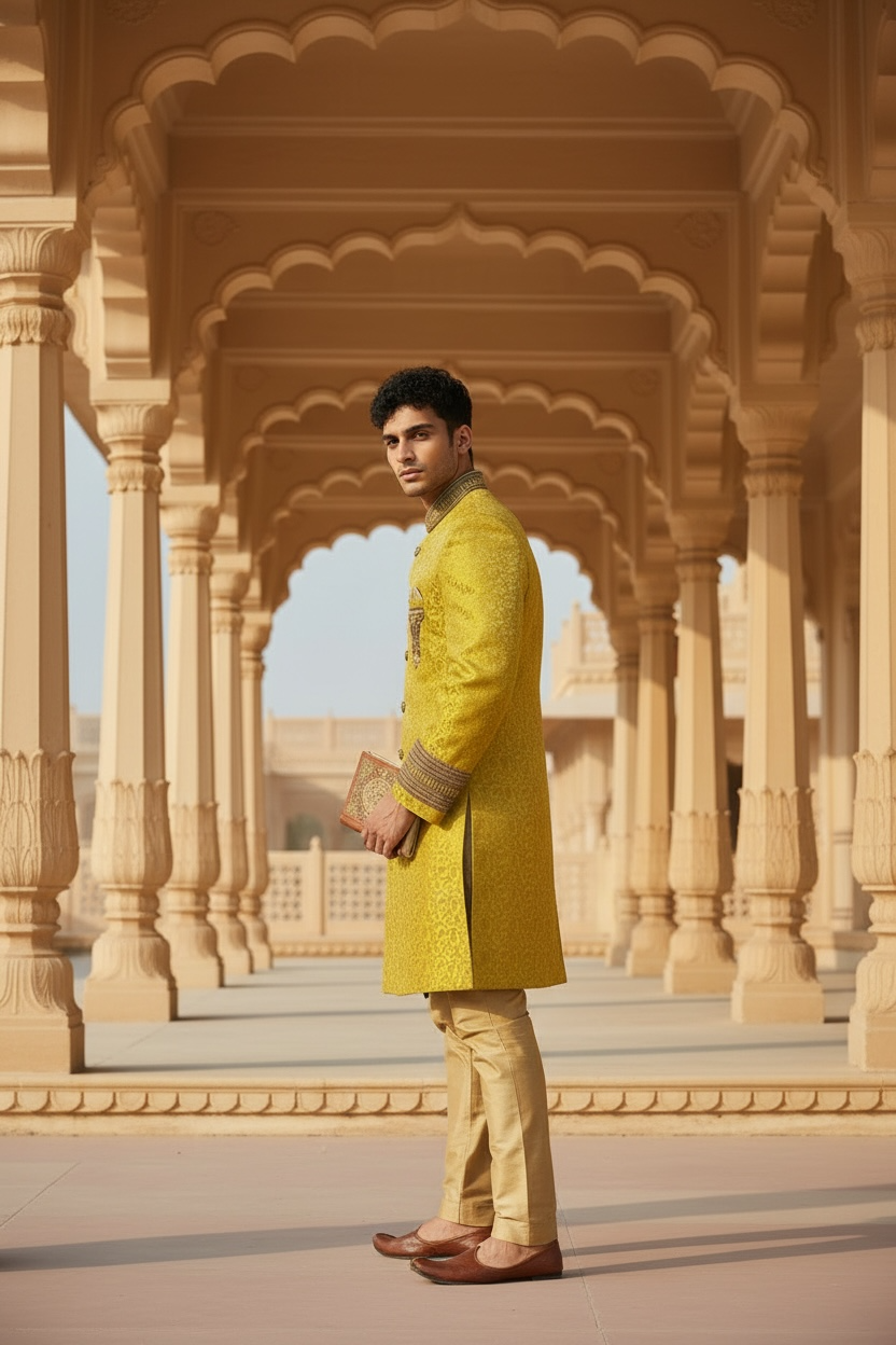 Mens handwork sherwani