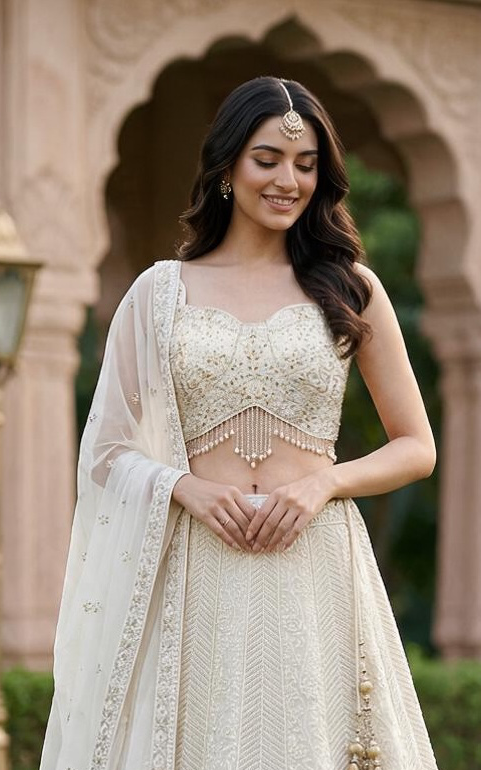 Gold color lehenga