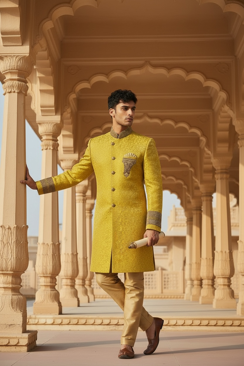 Mens handwork sherwani