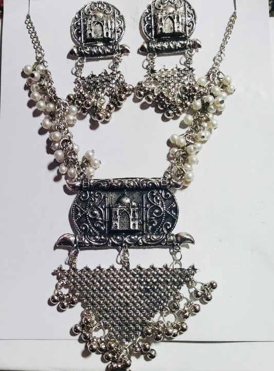 Oxidized Taj Mahal Jewelary