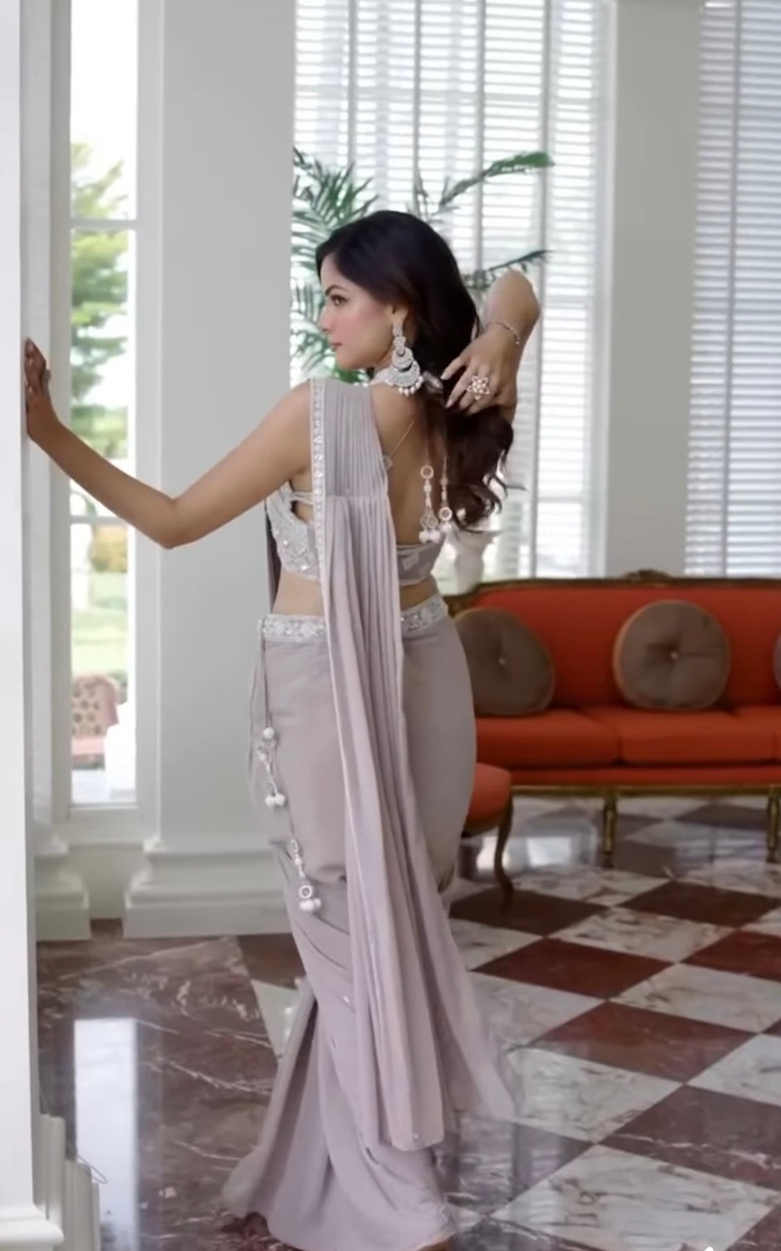 Blush Pink Saree- Ready to Wear