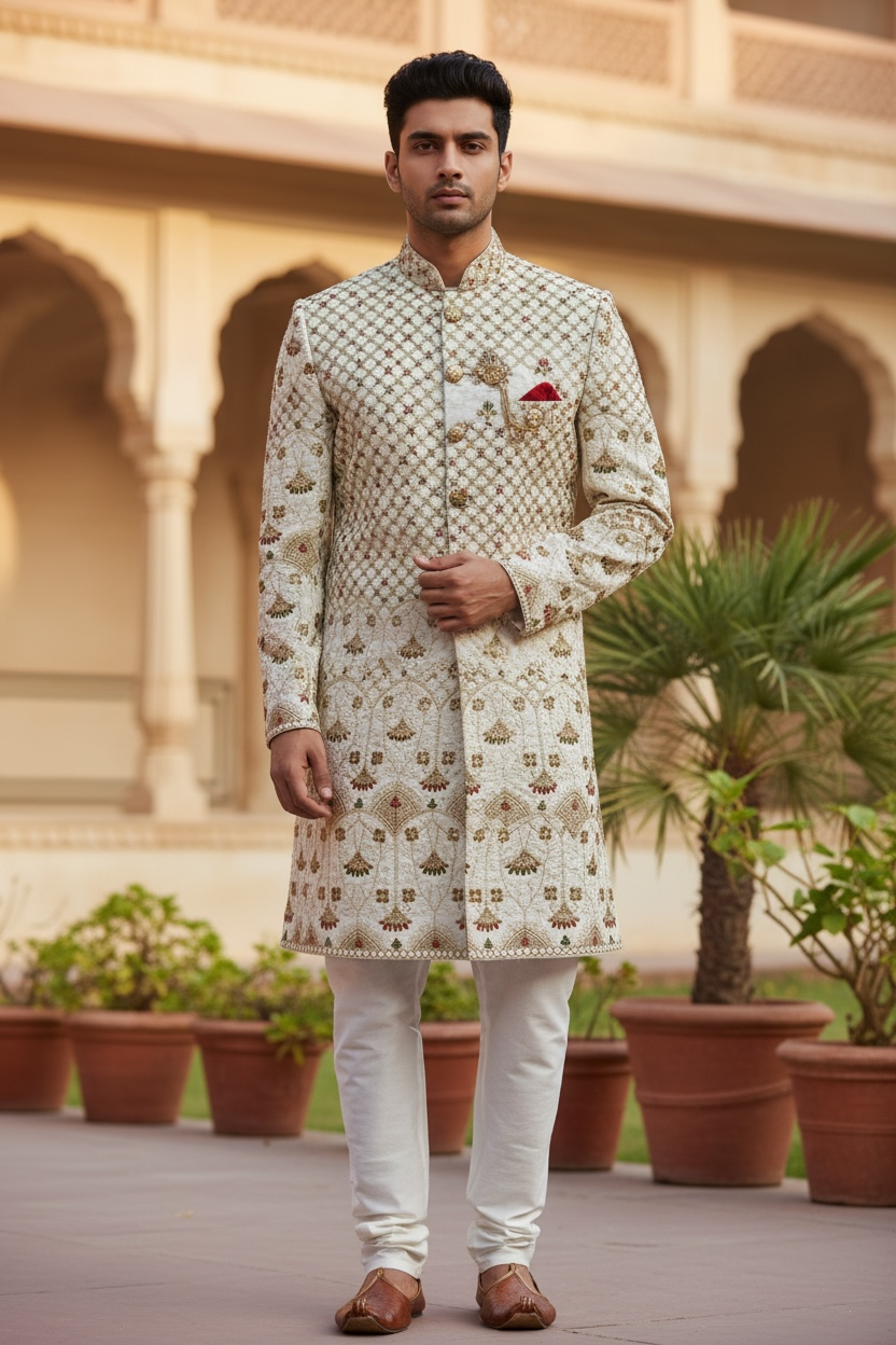 Mens handwork sherwani