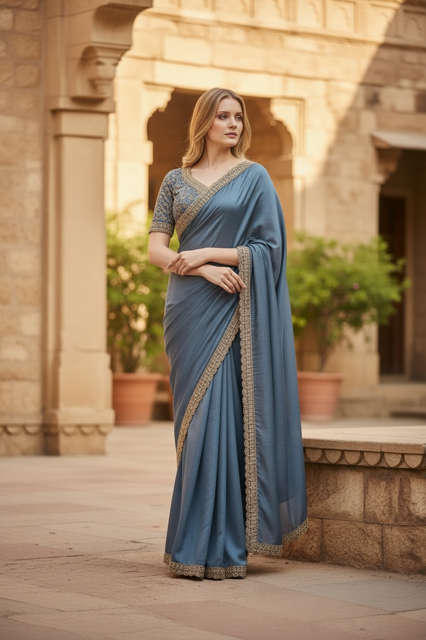 Gray Blue color Ready to Wear