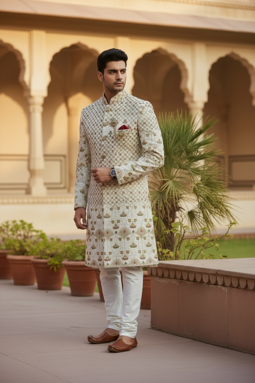 Mens handwork sherwani