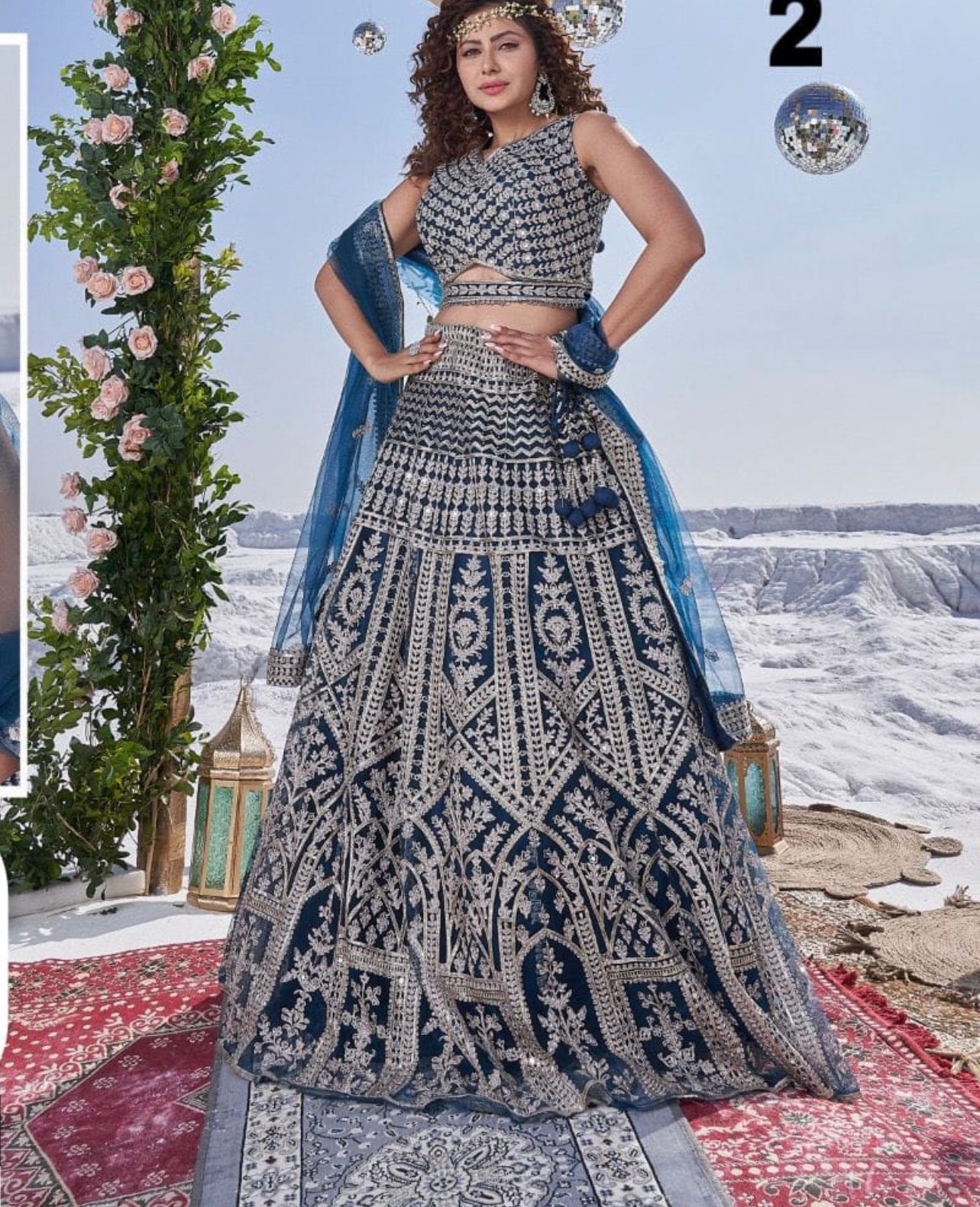 fully both side work embroidered & hand work  Lehenga