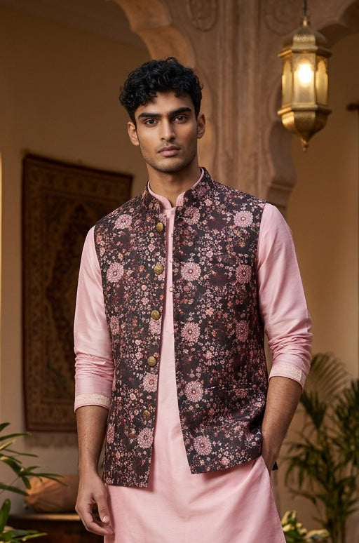 Designer floral Modi Nehru Jacket For Men | vest Coat | Jacket for kurta