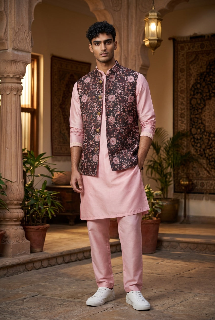 Designer floral Modi Nehru Jacket For Men | vest Coat | Jacket for kurta