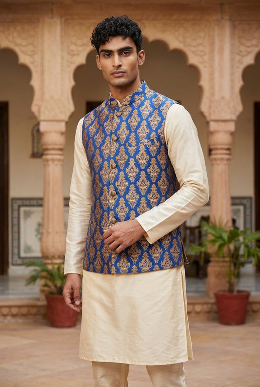 Designer Navy blue color Modi Nehru Jacket For Men | vest Coat | Jacket for kurta