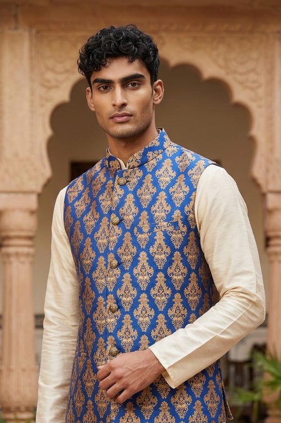 Designer Navy blue color Modi Nehru Jacket For Men | vest Coat | Jacket for kurta