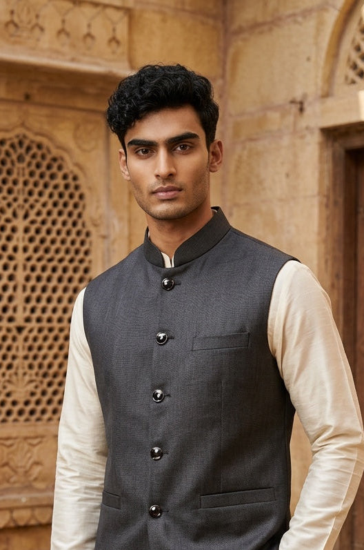 Designer black color Modi Nehru Jacket For Men | vest Coat | Jacket for kurta