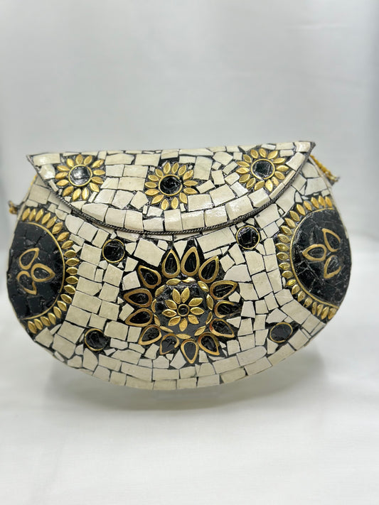 Hand work Matel Mosaic Clutch