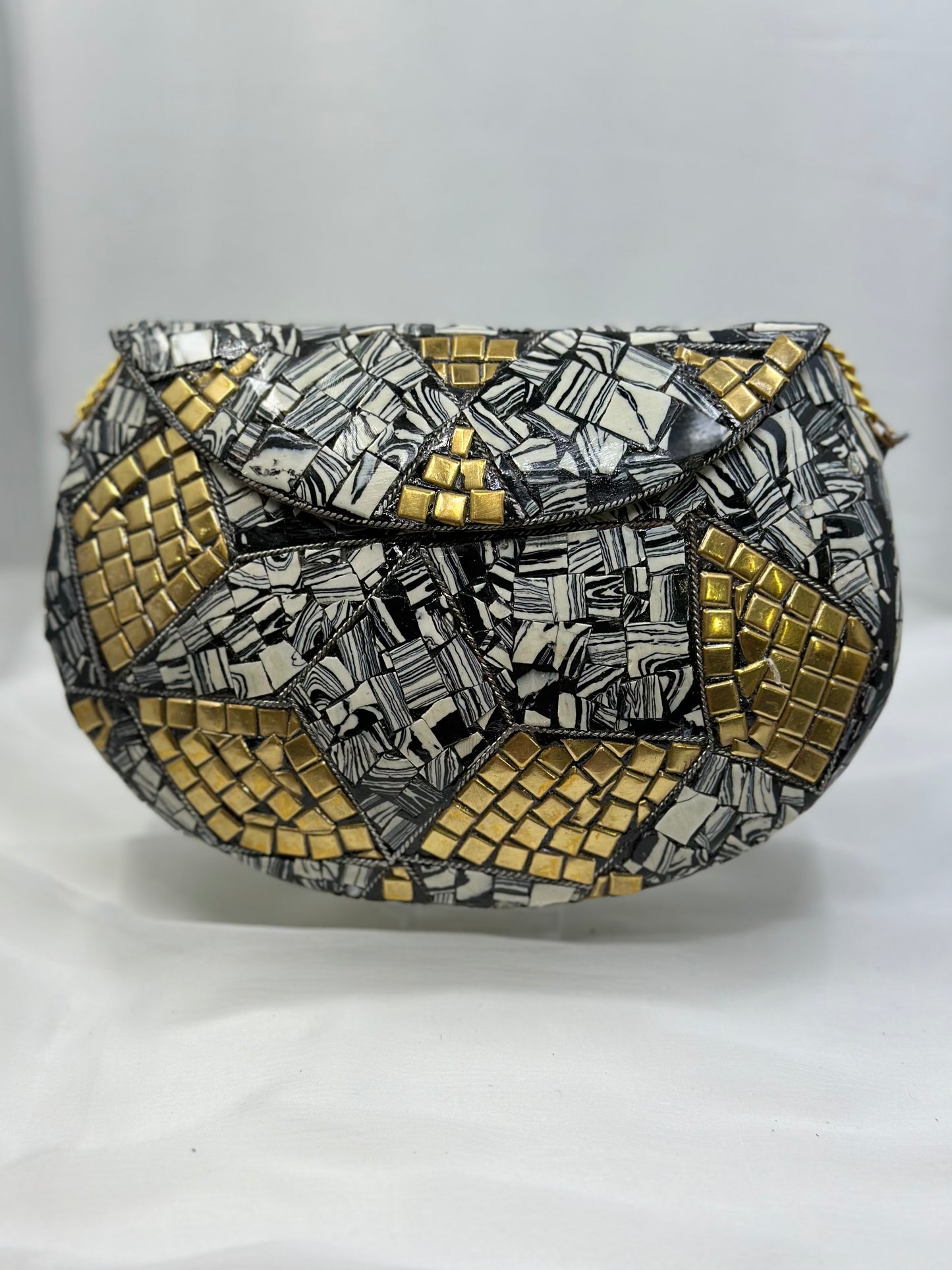 Hand work Matel Mosaic Clutch