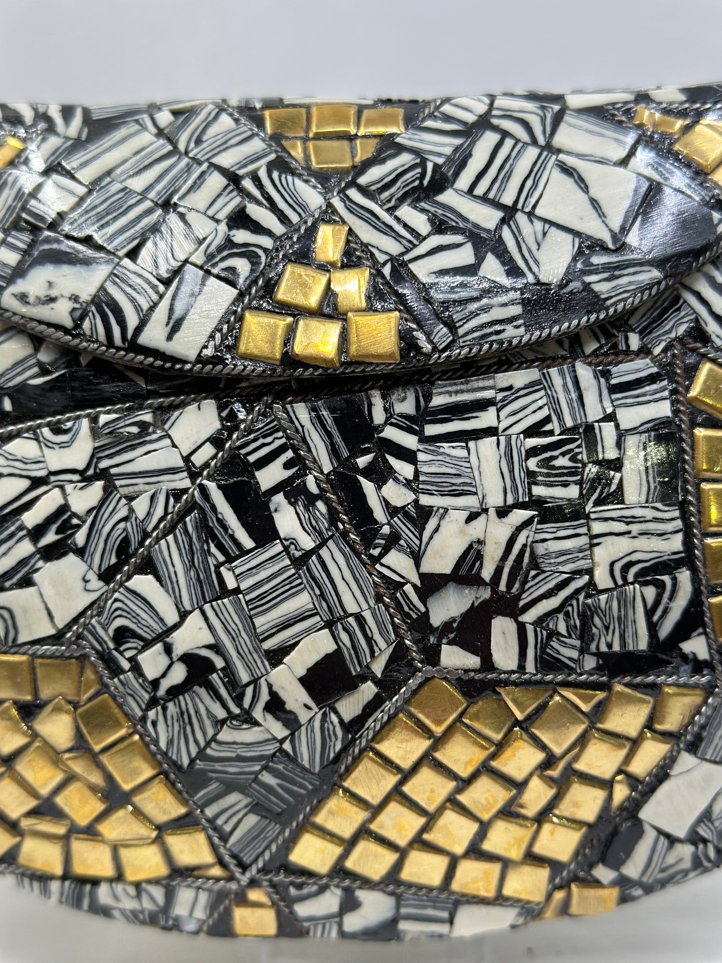 Hand work Matel Mosaic Clutch