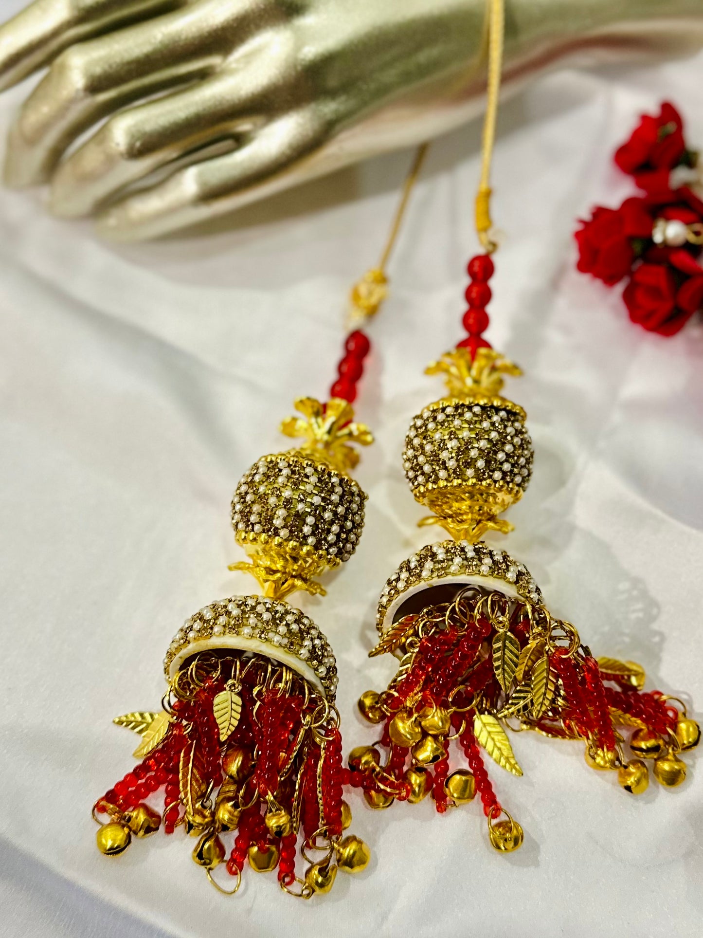 Traditional Golden Wedding Kalira/Kalere/Kaleera Bridal Hand Hanging Kalira for Women and Girls