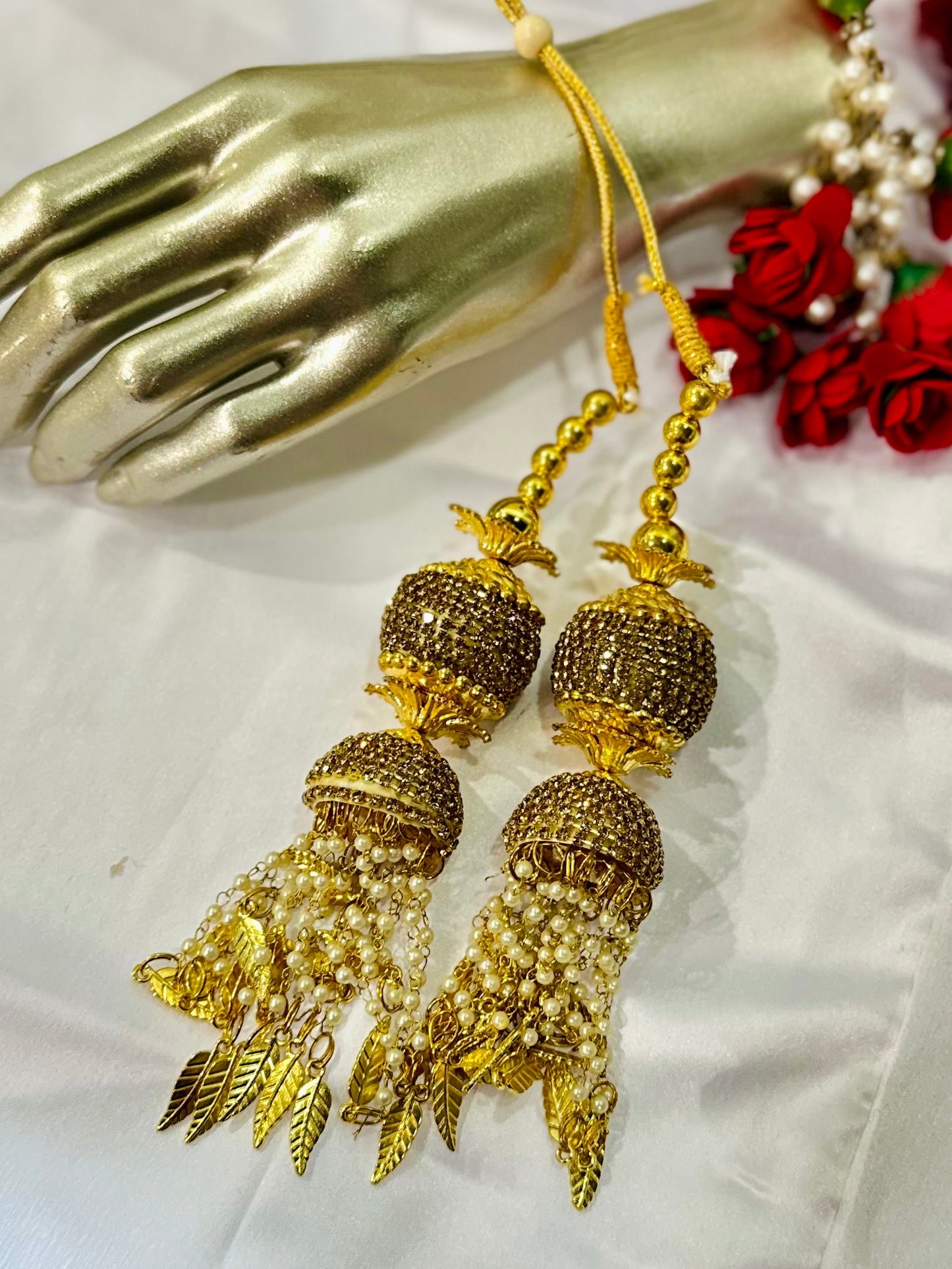 Traditional Golden Wedding Kalira/Kalere/Kaleera Bridal Hand Hanging Kalira for Women and Girls