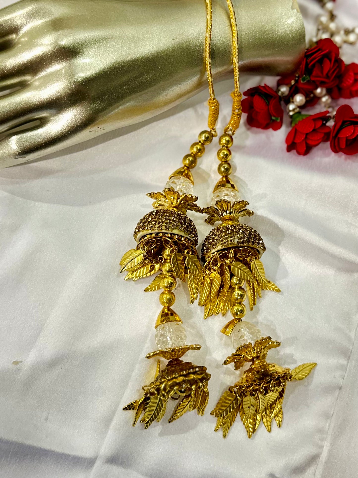 Traditional Golden Wedding Kalira/Kalere/Kaleera Bridal Hand Hanging Kalira for Women and Girls