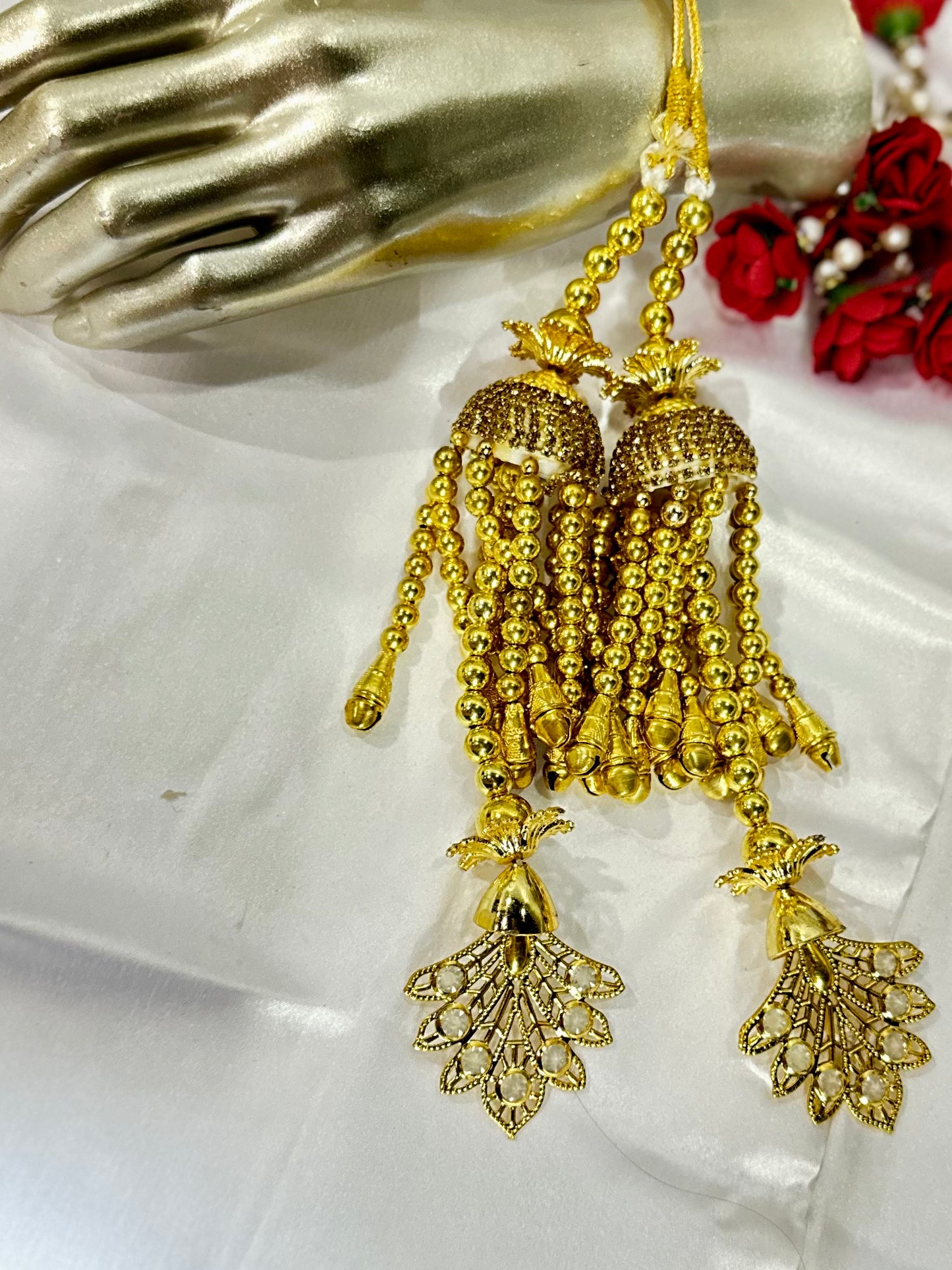 Traditional Golden Wedding Kalira/Kalere/Kaleera Bridal Hand Hanging Kalira for Women and Girls