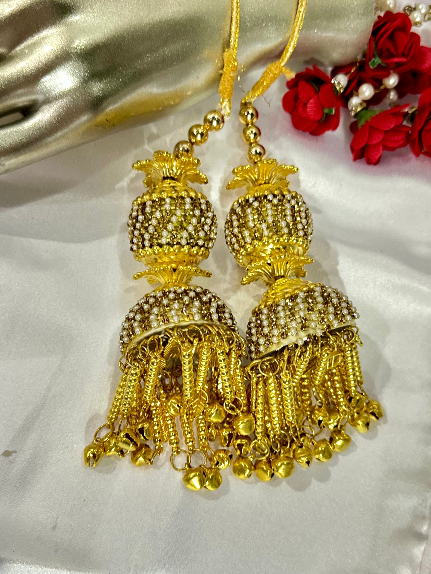 Traditional Golden Wedding Kalira/Kalere/Kaleera Bridal Hand Hanging Kalira for Women and Girls