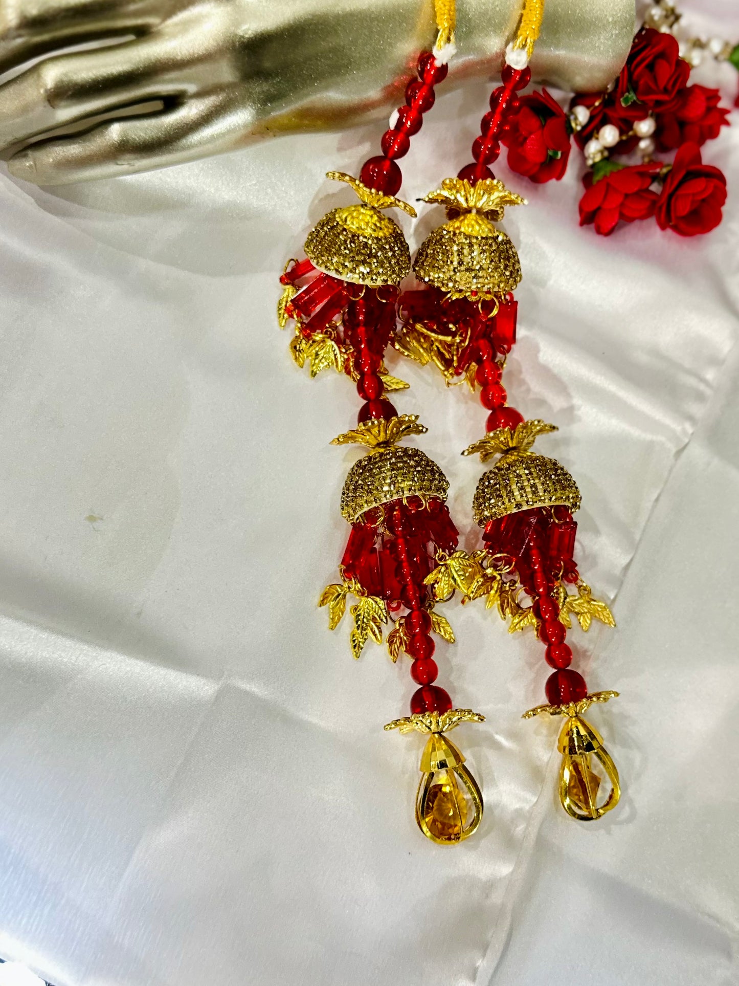 Traditional Golden Wedding Kalira/Kalere/Kaleera Bridal Hand Hanging Kalira for Women and Girls