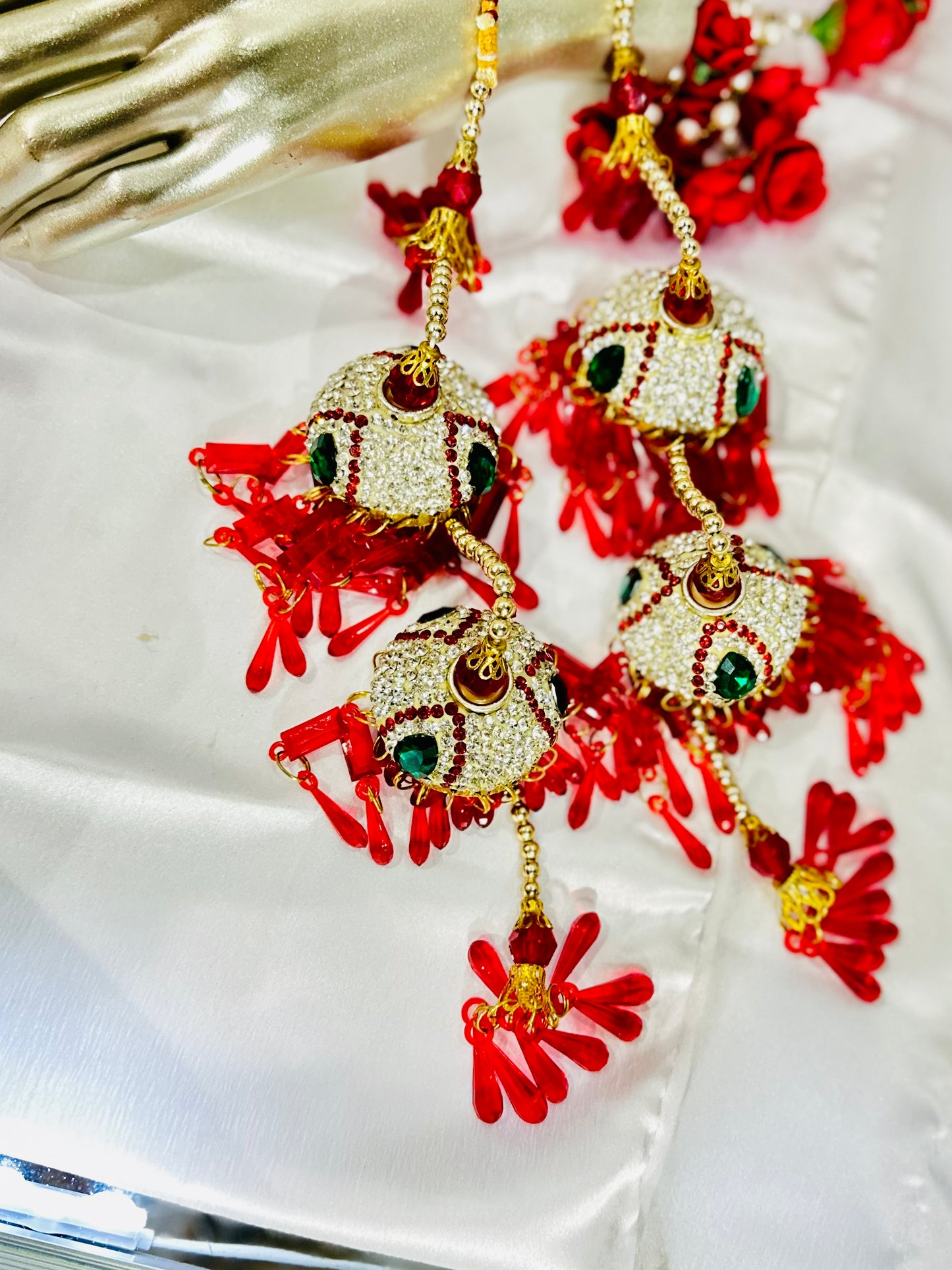 Traditional Golden Wedding Kalira/Kalere/Kaleera Bridal Hand Hanging Kalira for Women and Girls