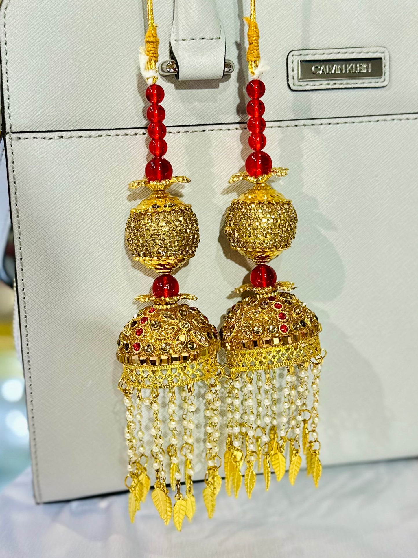 Traditional Golden Wedding Kalira/Kalere/Kaleera Bridal Hand Hanging Kalira for Women and Girls