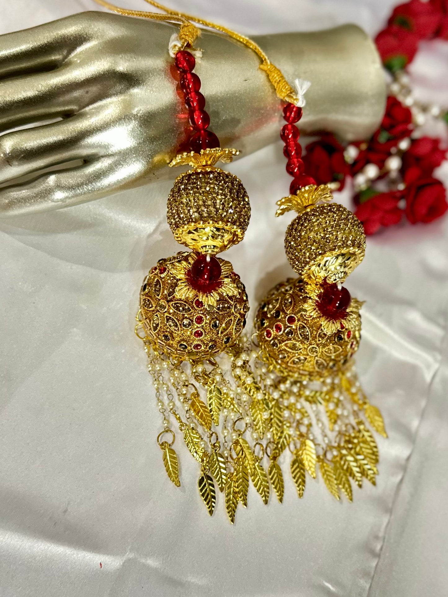 Traditional Golden Wedding Kalira/Kalere/Kaleera Bridal Hand Hanging Kalira for Women and Girls