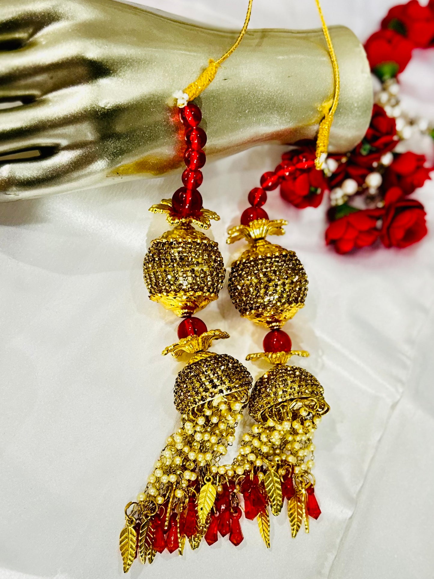 Traditional Golden Wedding Kalira/Kalere/Kaleera Bridal Hand Hanging Kalira for Women and Girls