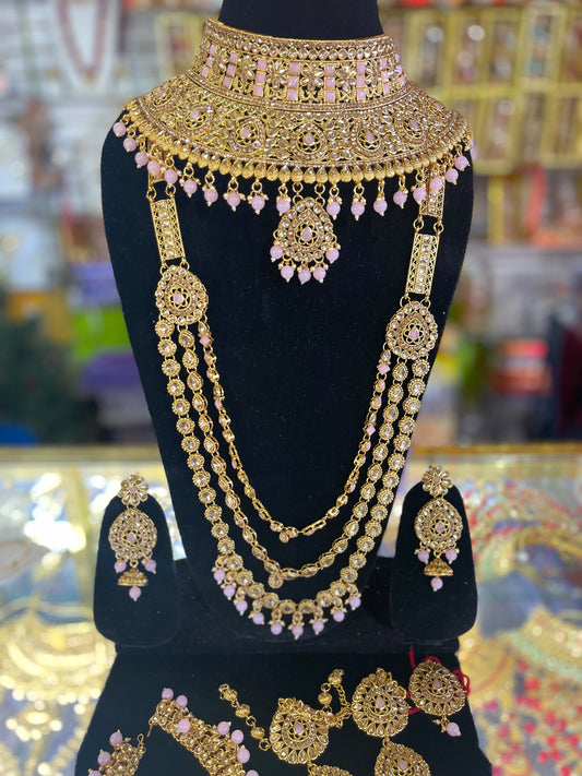 Heavy Stone Studded  Bridal Jewelary Set