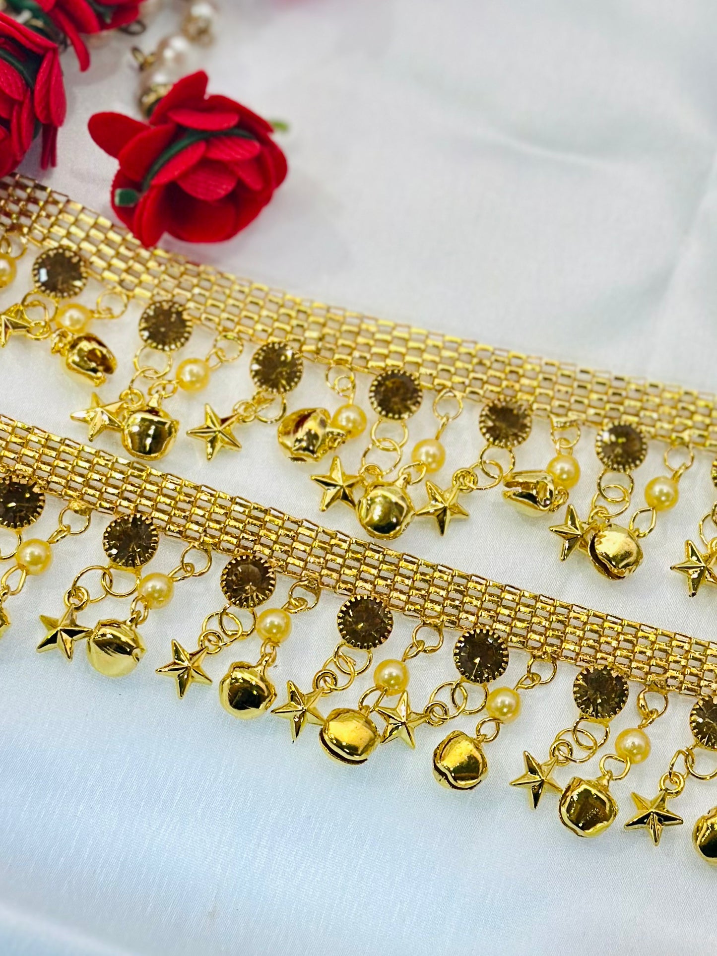 Gold Stone Anklets