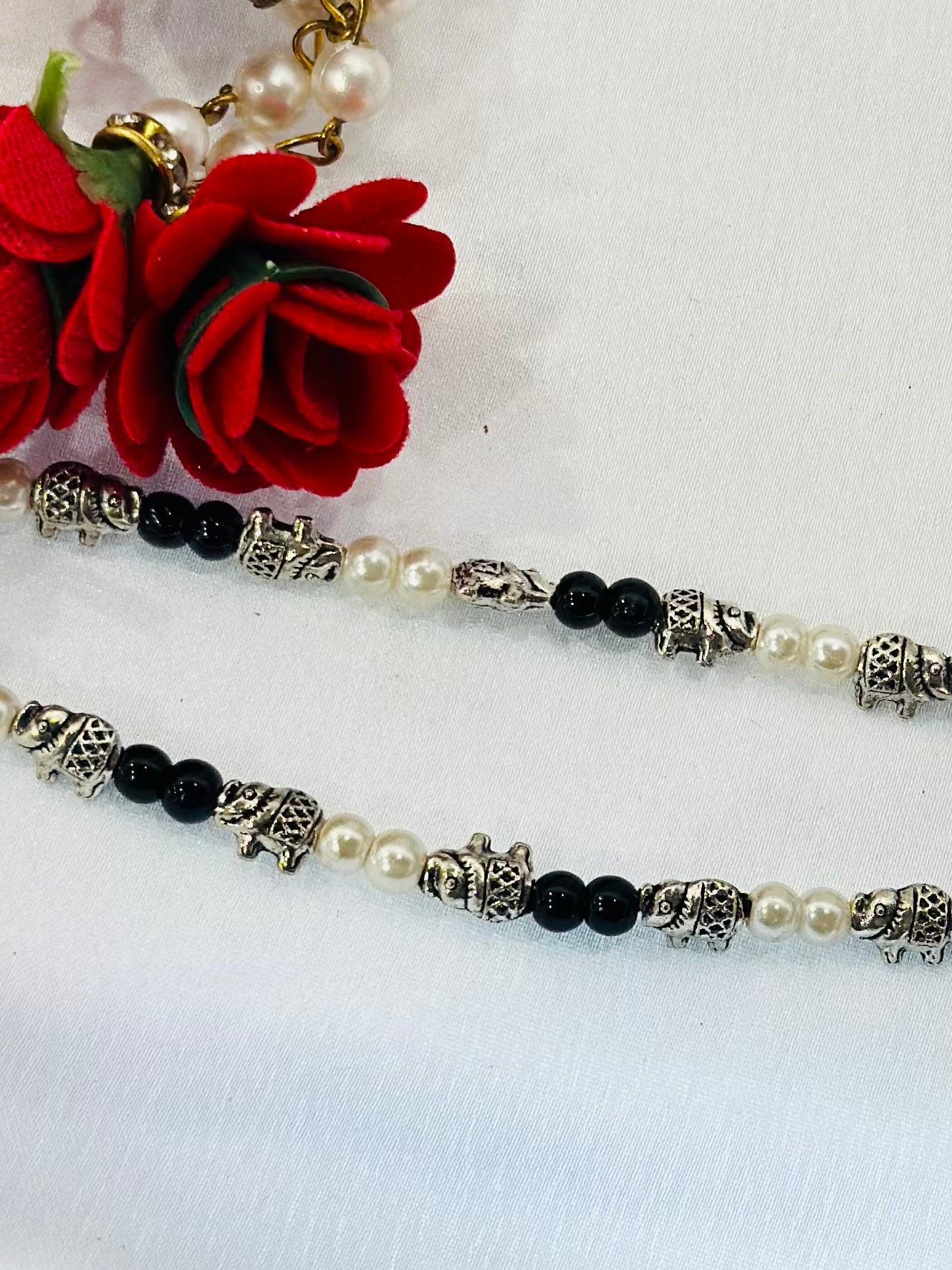 Oxidized Anklets with Elephant Fiqure