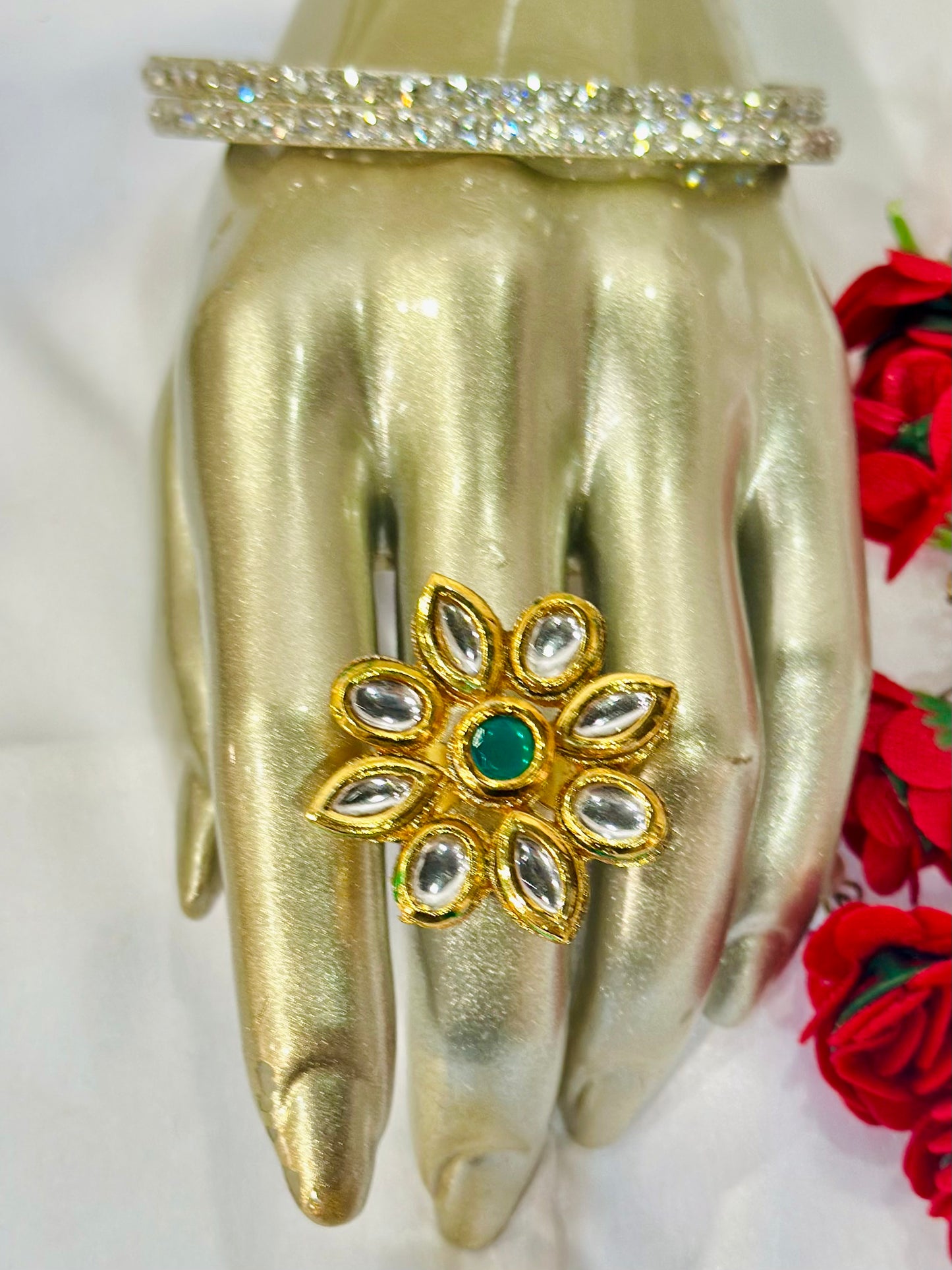 Kundan ring (Adjustable)