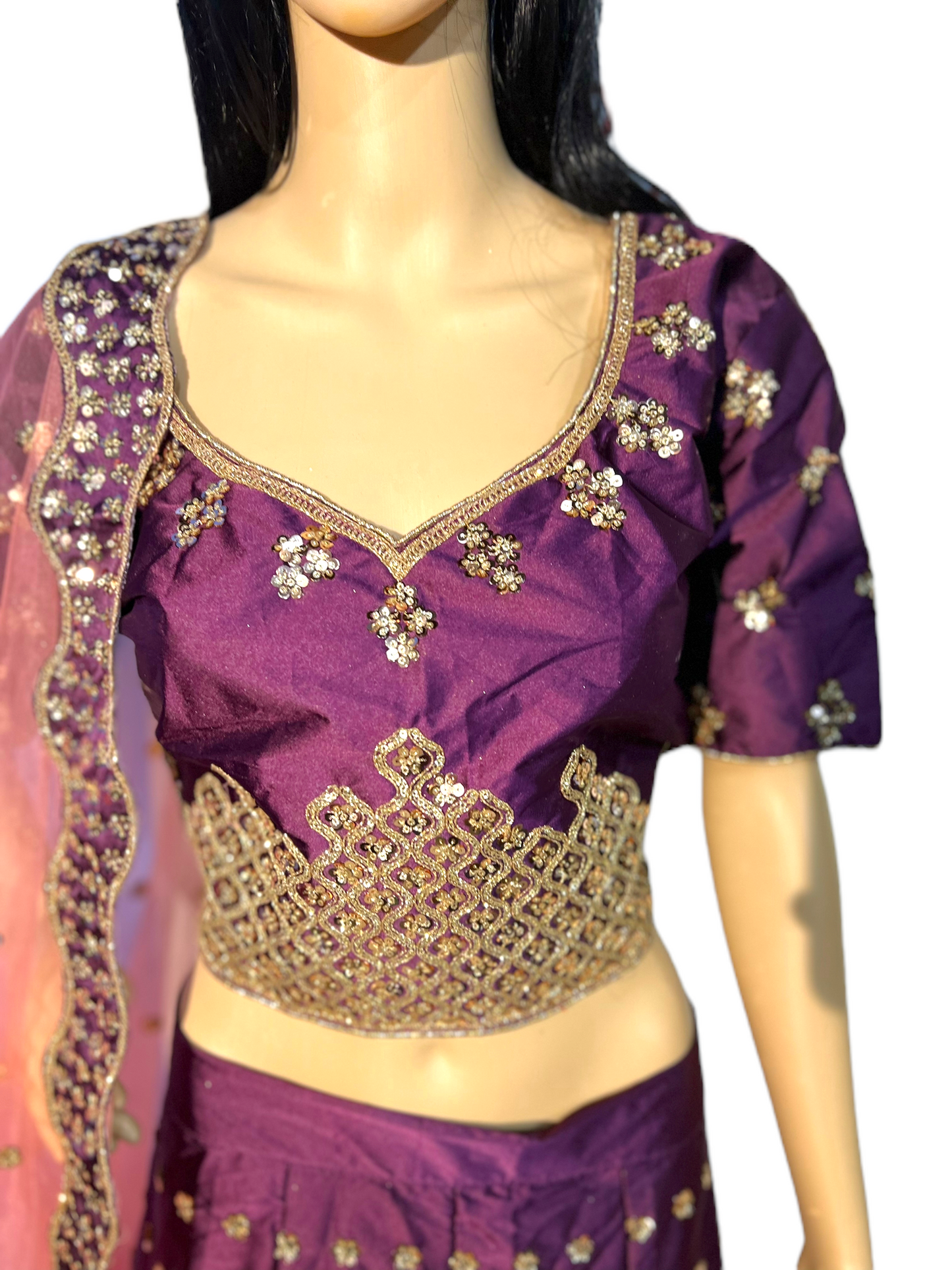 Silk Purple Lehenga