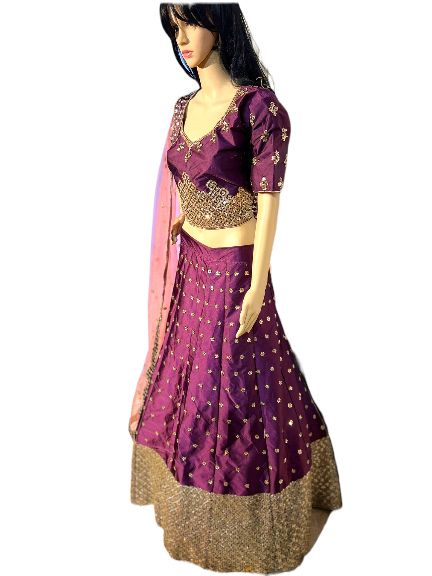 Silk Purple Lehenga