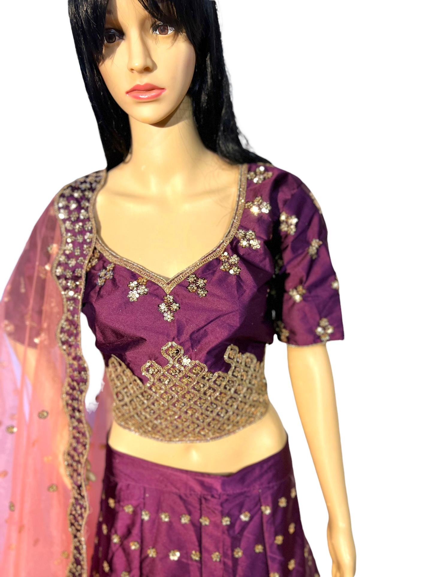 Silk Purple Lehenga