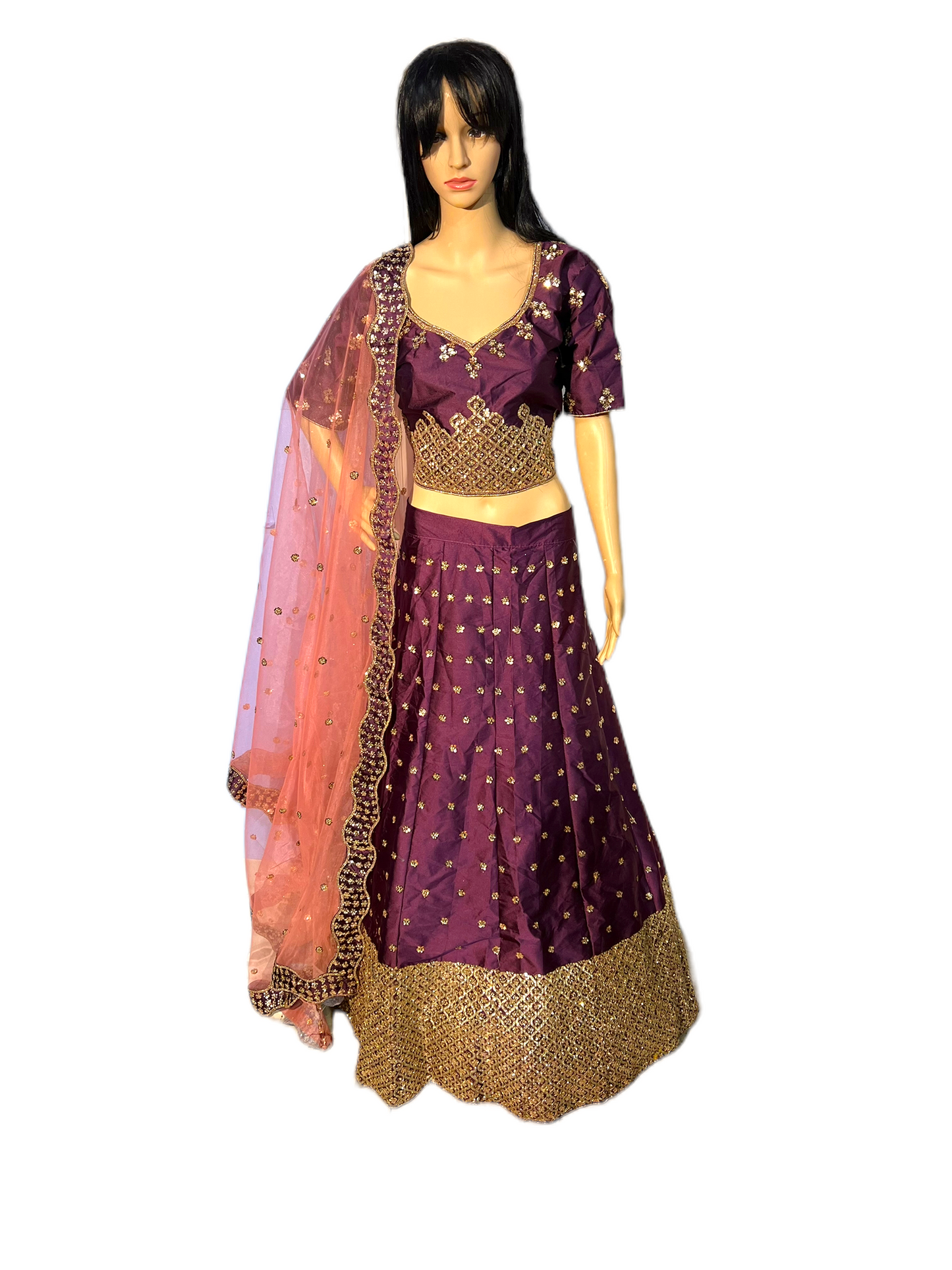 Silk Purple Lehenga