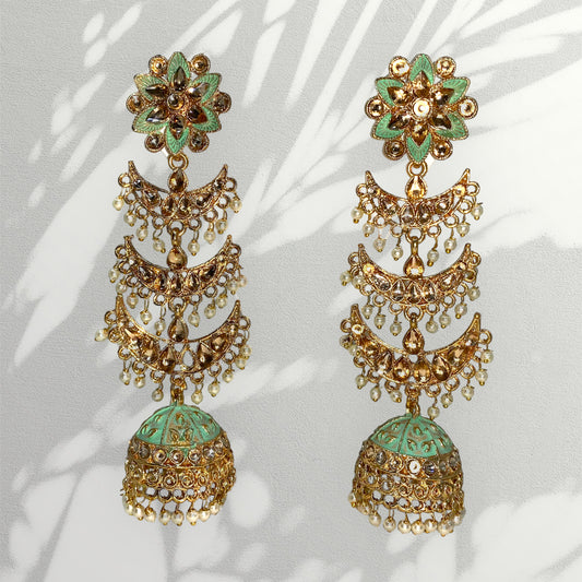 Gold Plated Kundan Earrings