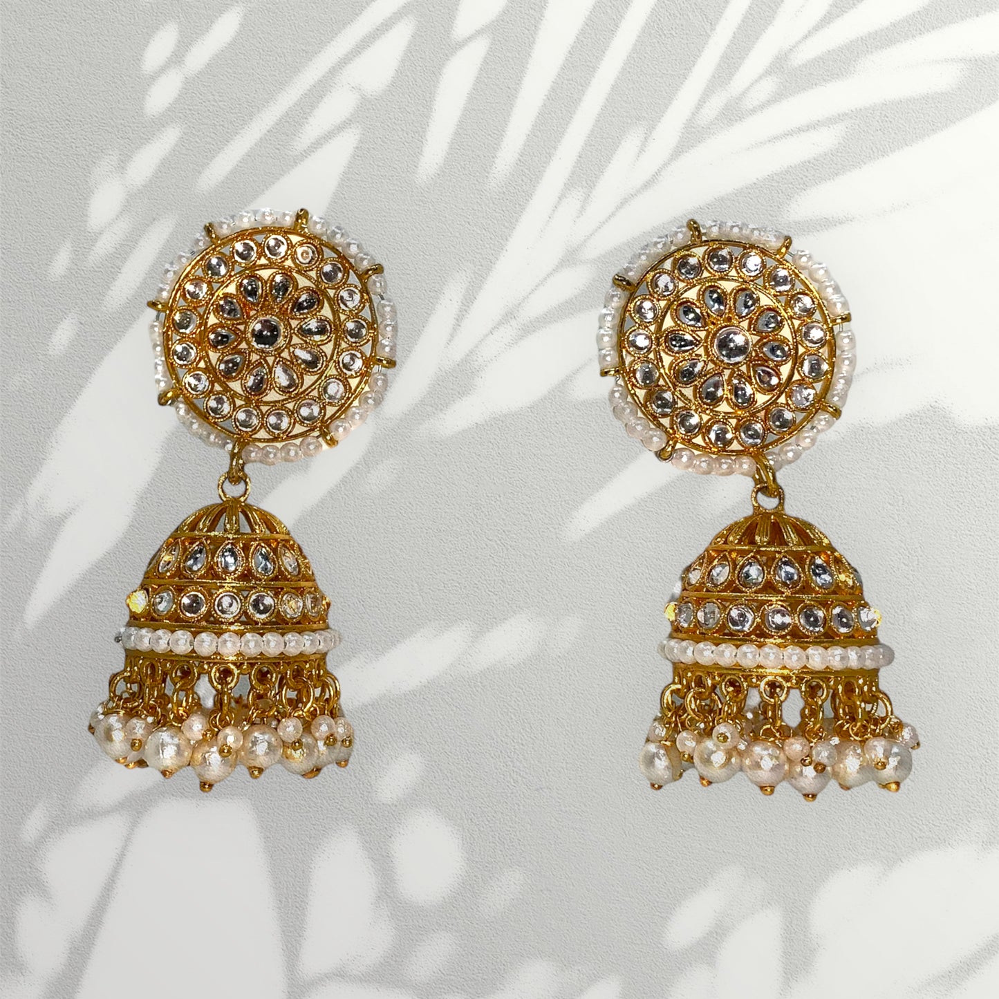 Gold Plated Kundan Earrings