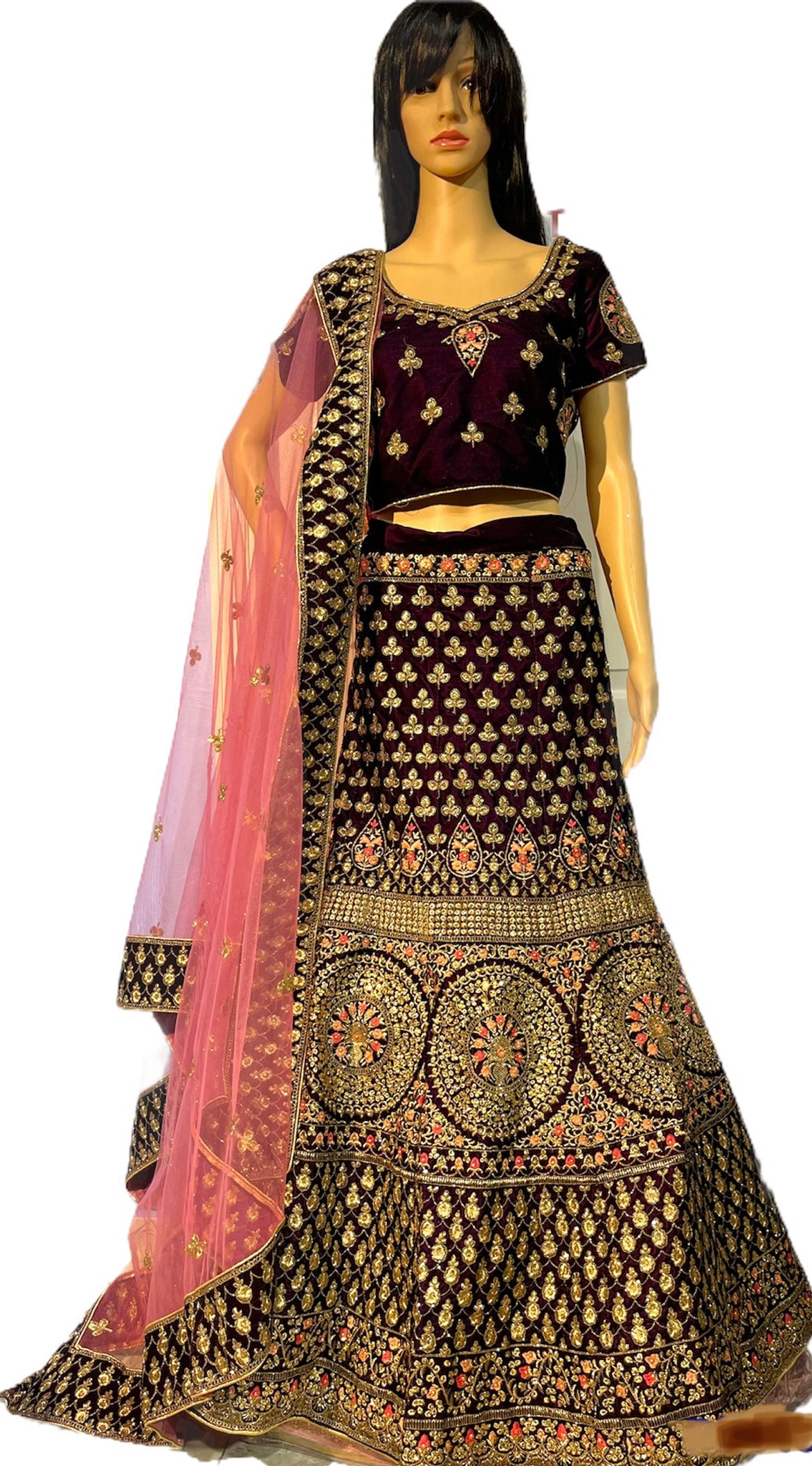 Purple Bridal Lehenga